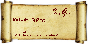 Kalmár György névjegykártya