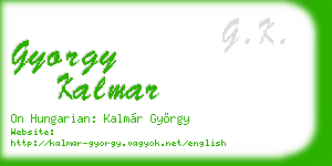 gyorgy kalmar business card