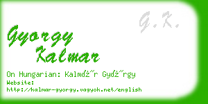 gyorgy kalmar business card